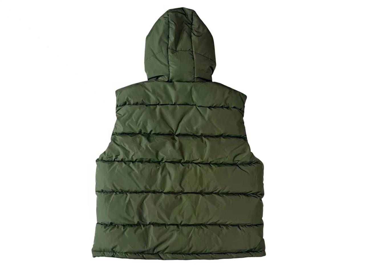 Men's Military Green Puffy Hooded Vest Men's Military Green Puffy Hooded Vest